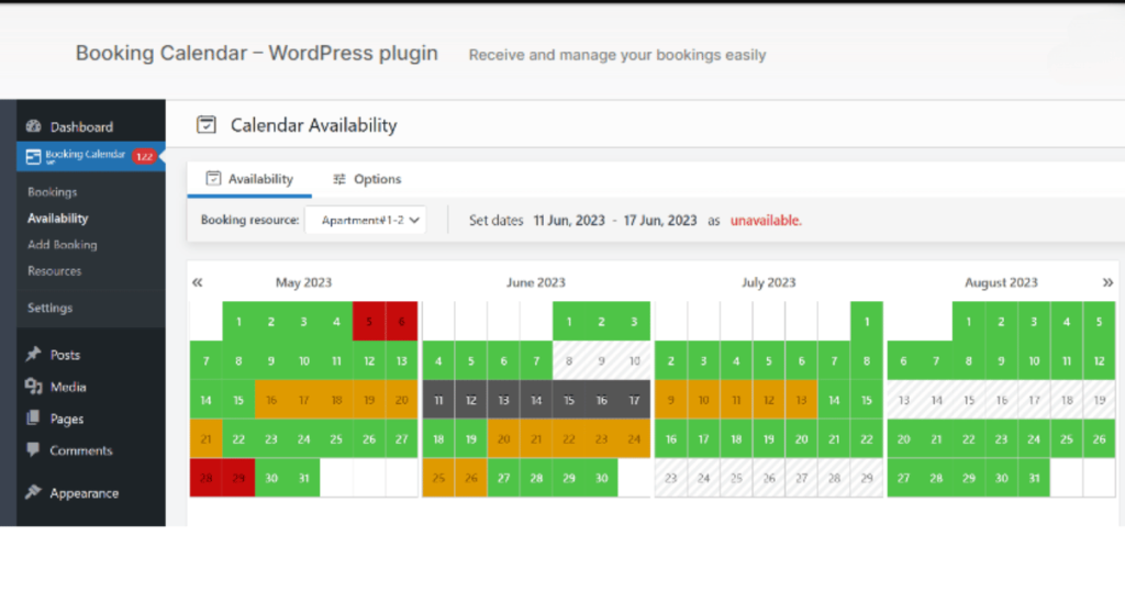 Booking Calendar