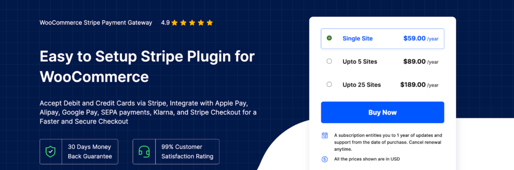 WooCommerce Stripe Payment Gateway - best WooCommerce plugins