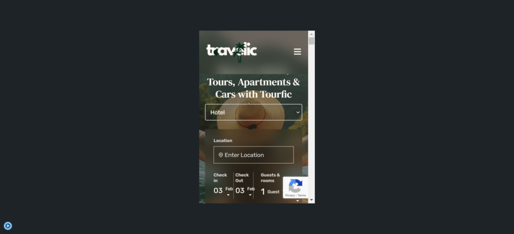 Mobile Friendly Design For Hotel Website Using Tourfic Plugin