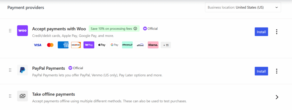 select payment option in WooCommerce