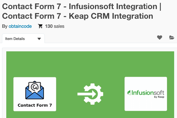 Contact Form 7 to Infusionsoft