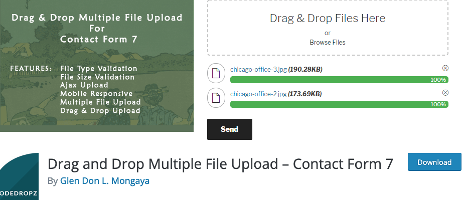 Drag and Drop Multiple File Upload – Contact Form 7