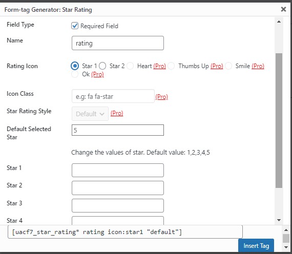 Contact Form 7 Star Rating