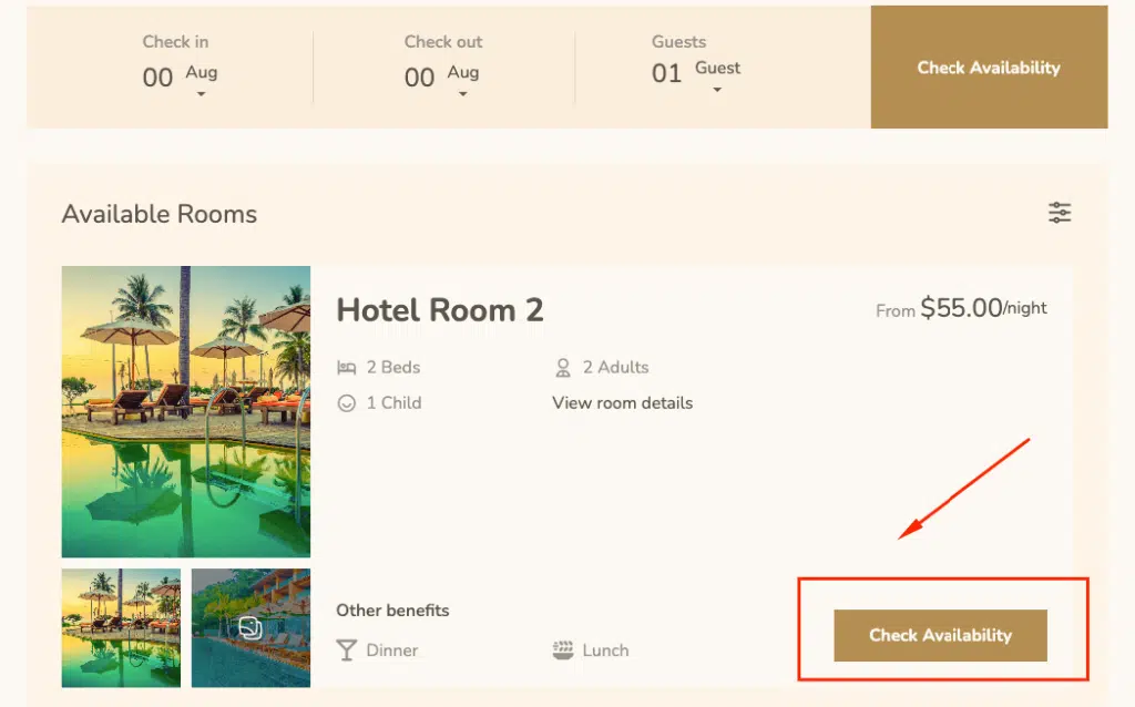 Tourfic Hotel Global Check availability - Themefic