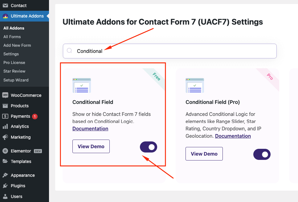 Contact Form 7 Conditional Fields