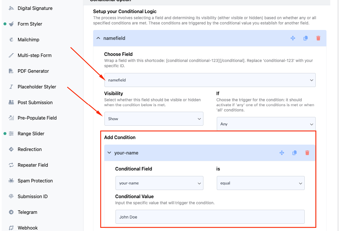 CF7 Conditional Fields