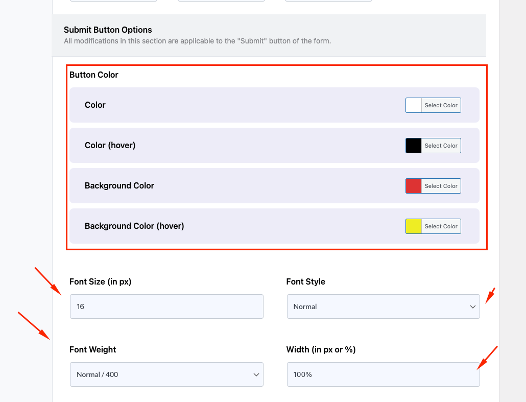 contact form 7 css styles