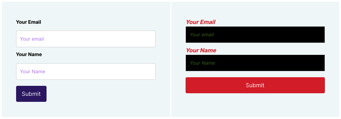 WordPress Contact Form 7 Style