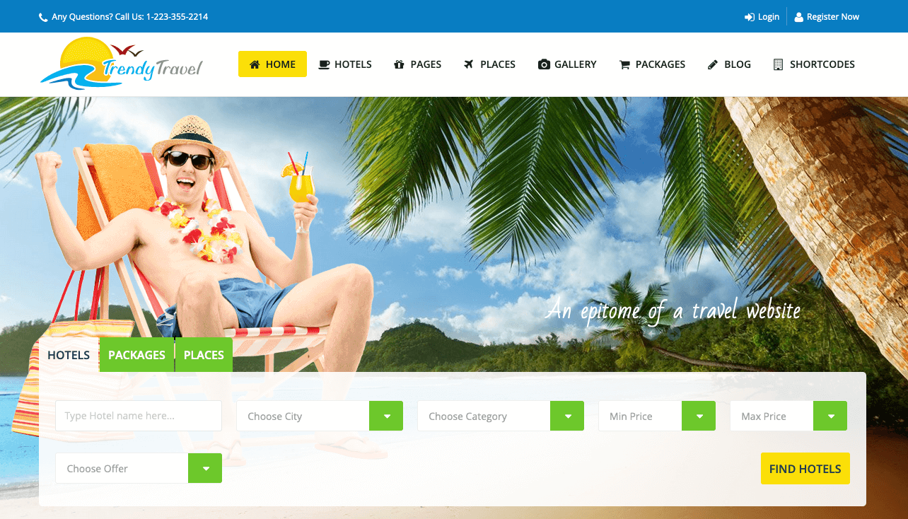 Trendy Travel | Travel Agency WordPress Theme