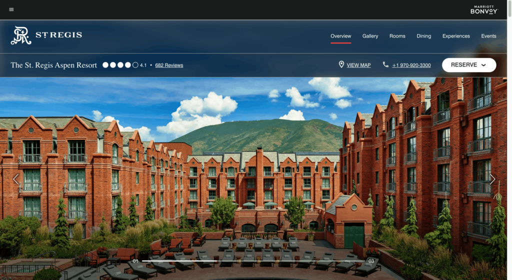 The St. Regis Aspen Hotel website