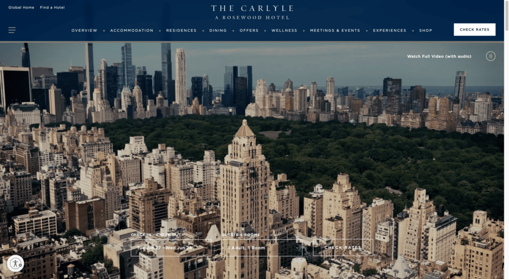 The Carlyle, A Rosewood Hotel website