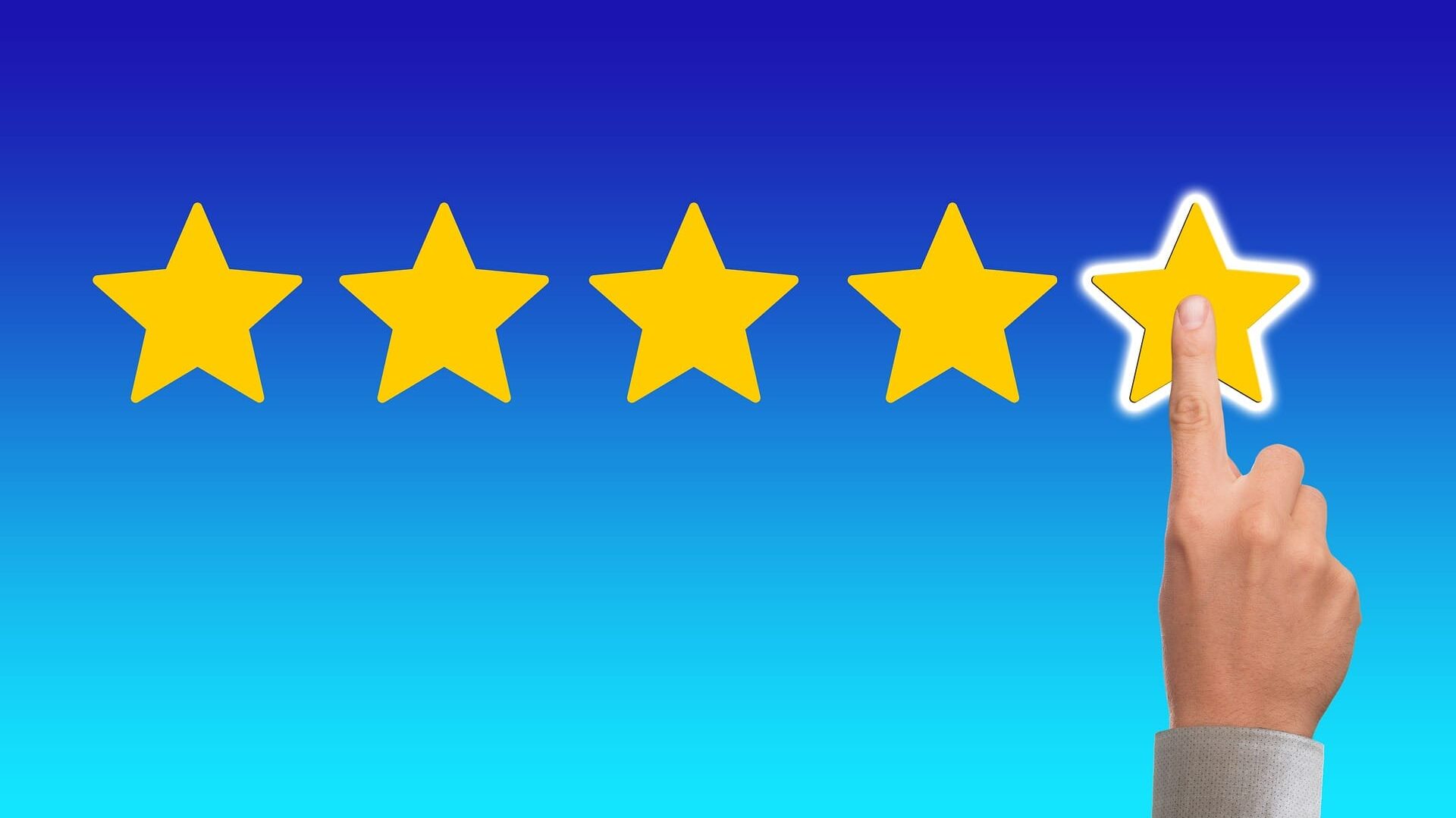 A customer rating and review section