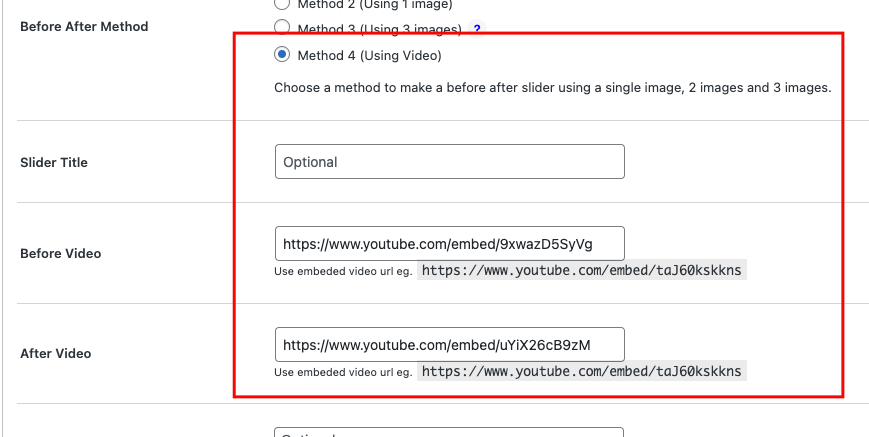 Before after Slider for Video control - Themefic