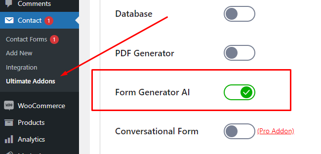 Generate Al Forms with conact form 7 in UACF7 - Themefic