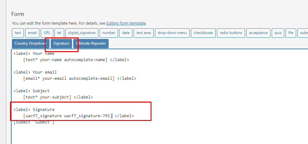 Signature form for contact form 7 with uacf7 settings inside form e1726775884226 - Themefic