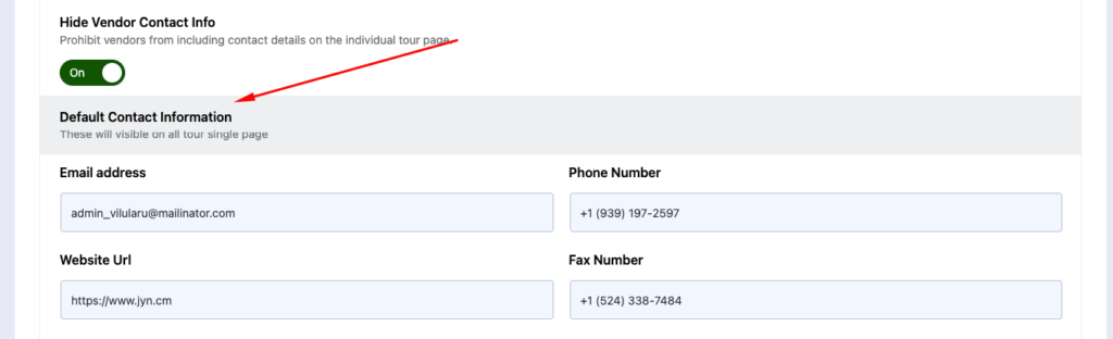 Hide Vendor Contact info - Themefic