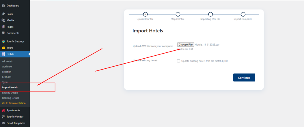 Hotel Import process - Themefic