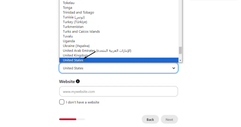 Select your country