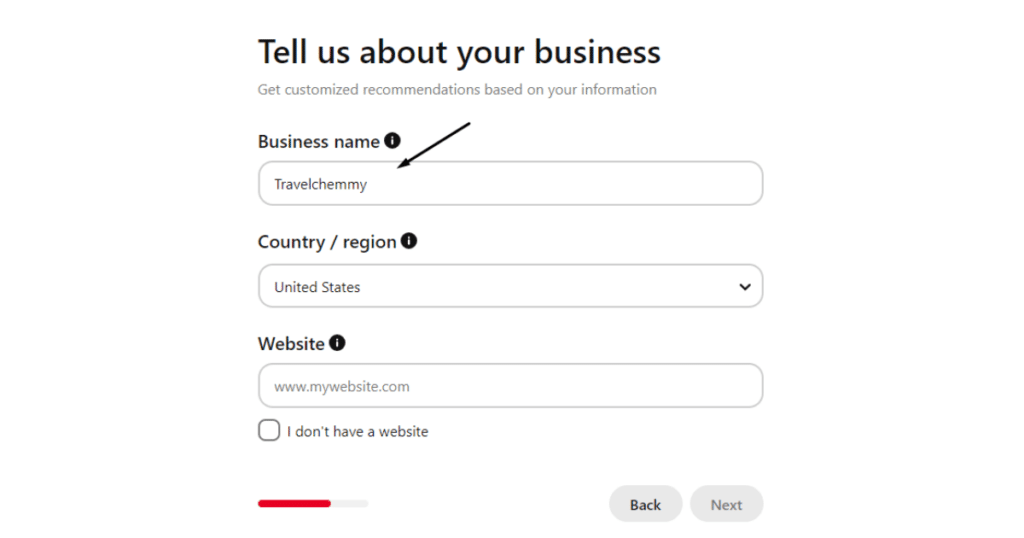 Type your business name