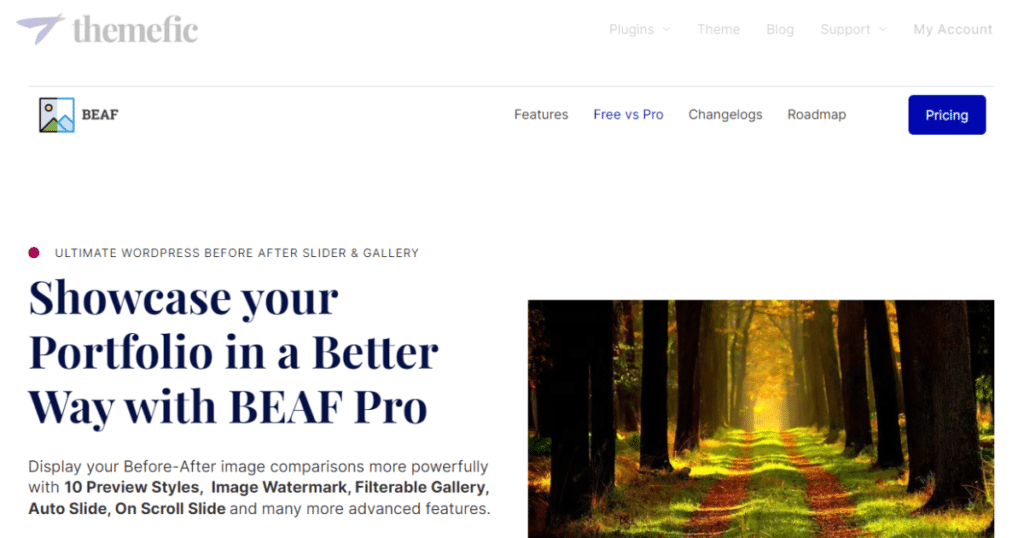 Landing Page of BEAF