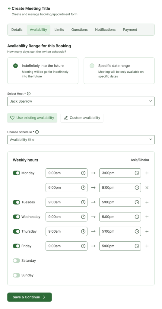 Hydra Booking Availabilty - Themefic