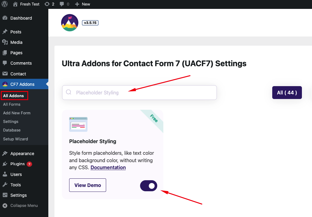 cf7 placeholder