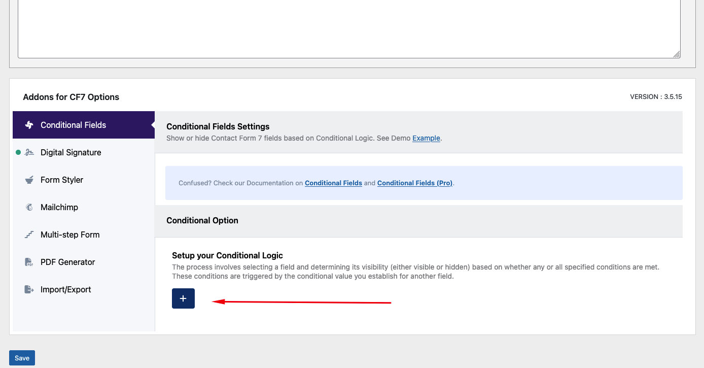 Conditional Fields Contact Form 7