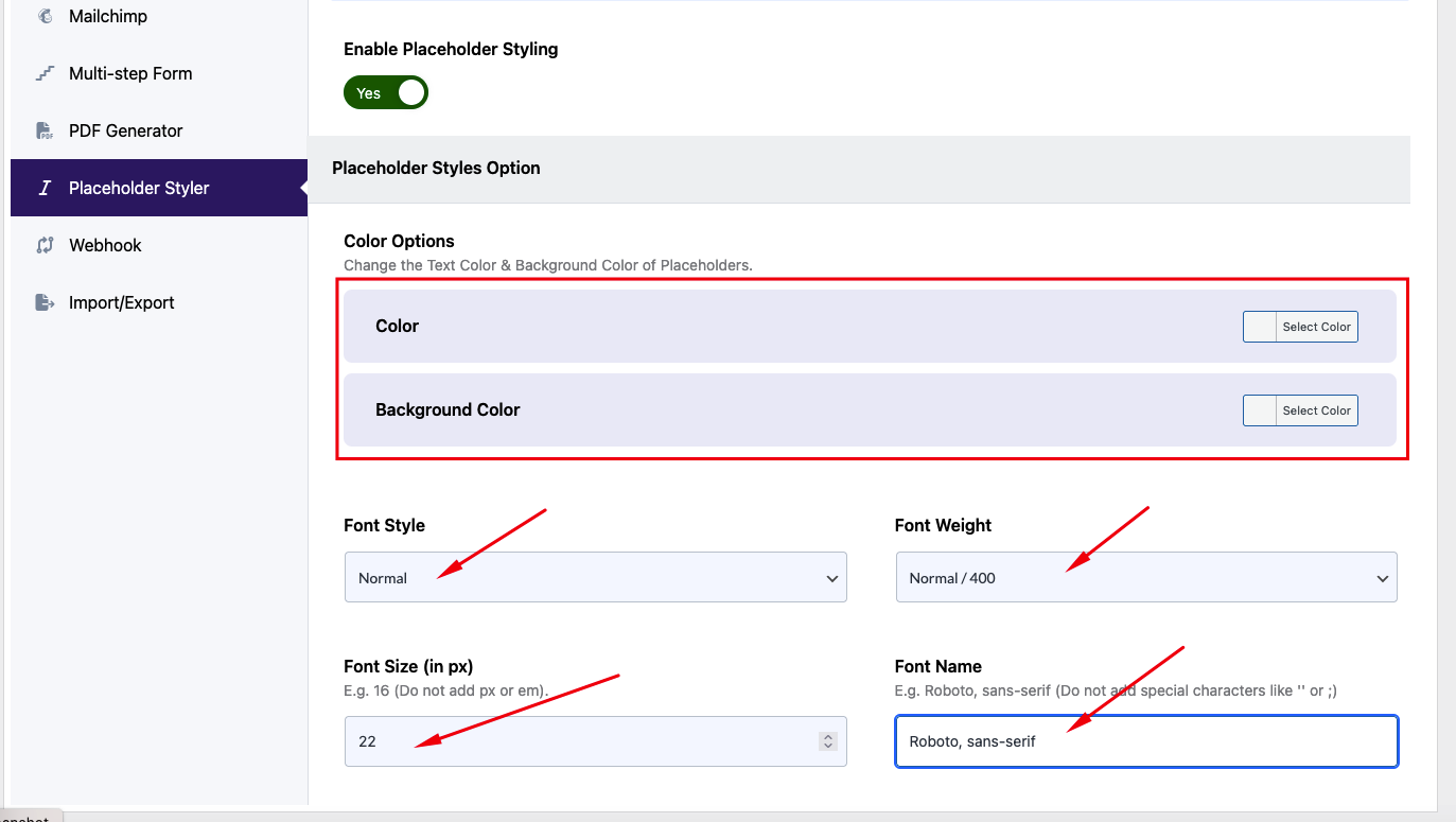 contact form 7 placeholder