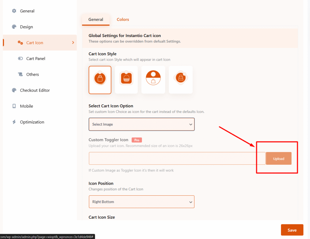 cart custom image upload - Themefic