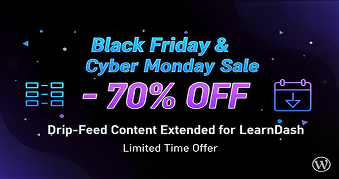 drip feed content extended for learndash banner - Themefic